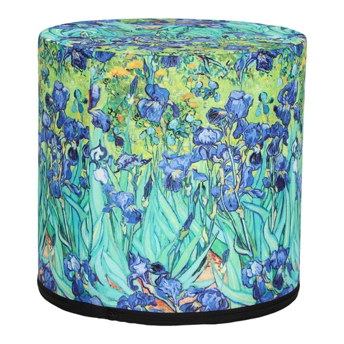 Zahradní kulatý voděodolný puf Gogh Intesi moderní na zahradu i balkon 40 cm