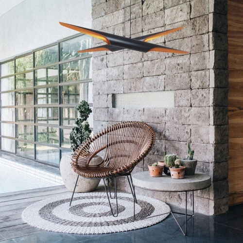 Moderní závěsné svítidlo BLACK TUBE černo-zlaté 100 cm do obýváku a nad stůl