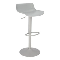 Moderní otočný barový taburet s opěrkou Simplet Bar One šedý mat, výškově nastavitelný do kuchyně