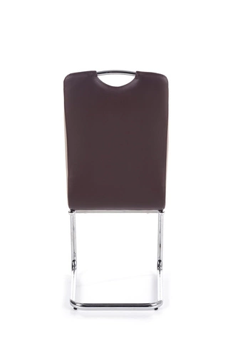 Čalouněná židle Champagne Intesi do jídelny a obýváku hnědá ekokůže moderní