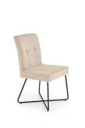 Čalouněná jídelní židle Omara béžová moderní loftová na lyžinách Intesi