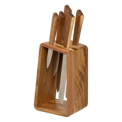 5five simply smart sada kuchyňských nožů z akáciového dřeva na chléb a zeleninu