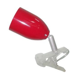 LED stolní lampa s klipem 1x3W LED červená