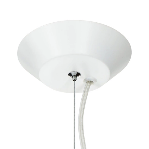 Závěsné skleněné svítidlo LUCIDUM FLAT bílé 40 cm do obýváku a nad stůl moderní