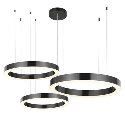 Závěsné LED svítidlo CIRCLE černé moderní do obýváku a jídelny Step into Design