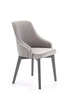 Čalouněná sametová židle Alain šedá s područkami do jídelny skandinávský styl Intesi