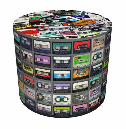 Okruglý taburet Melody Intesi moderní čalouněný do obýváku a ložnice multicolor 40 cm