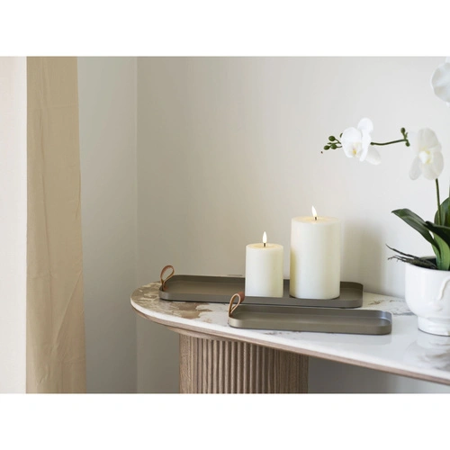 House Nordic sada 2 obdélníkových hnědých dekorativních ocelových táců