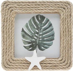 Dřevěný stojící fotorámeček 14x14 Sea Intesi čtvercový boho rustikální na stůl