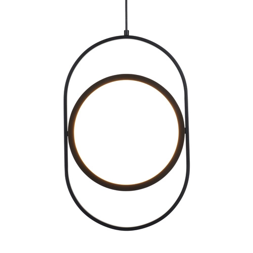 Závěsné LED svítidlo ELIPSE M černé 45 cm moderní do obýváku a nad stůl Step into Design