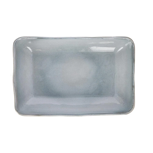 Keramická zapékací mísa Volcan obdélníková 34,5x23 cm šedomodrá na zapečené pokrmy Intesi