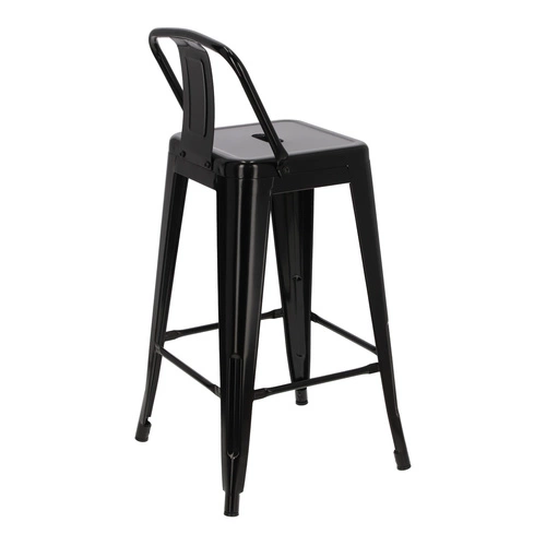 Židle barová Paris Back short 66cm černá insp.Tolix výprodej