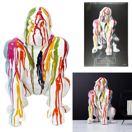 Dekorace Gorila 46 cm barevná