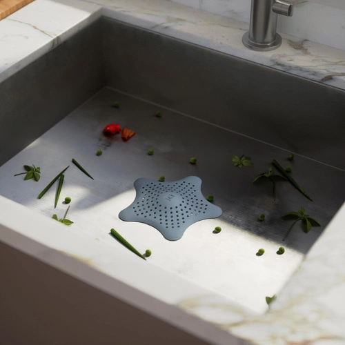 Umbra Starfish gumové sítko do dřezu s přísavkou modré 16 cm do kuchyně a koupelny