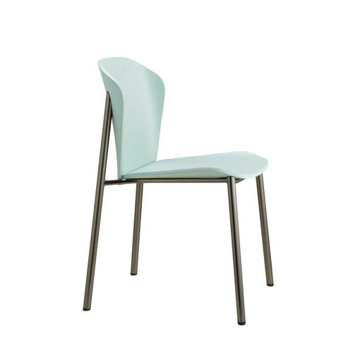 Dřevěná jídelní židle Finn SCAB Design moderní zelená s kovovými nohami