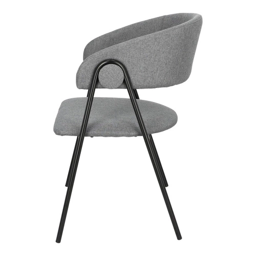 Čalouněná židle Larisa šedá s područkami loftová do jídelny a kuchyně Intesi