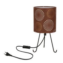 Moderní stolní lampa Smally s hnědým stínidlem do ložnice nebo obýváku CANDELLUX