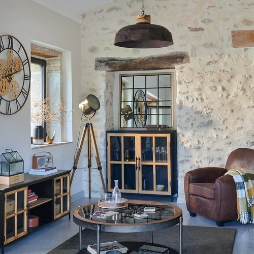 Závěsné svítidlo Prao hnědé kovové nastavitelné do obývacího pokoje a jídelny Atmosphera 57 cm