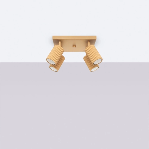 Stropní svítidlo glamour KARBON 4 zlaté s nastavitelným stínidlem do obýváku a ložnice SOLLUX