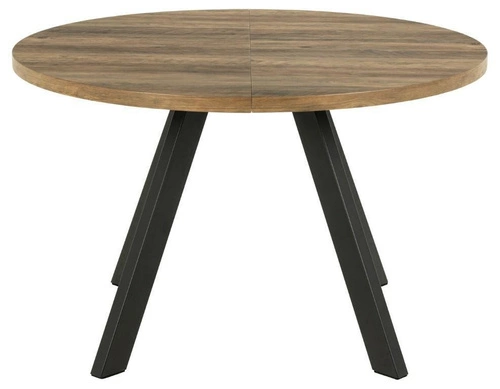 Rozkládací kulatý jídelní stůl Zalida dub artisan 120–210 cm moderní