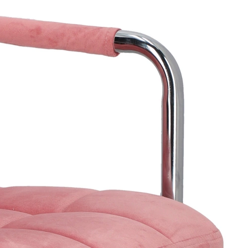 Ergonomická kancelářská židle Cosmo Arm růžový samet s opěrkami na studium a práci