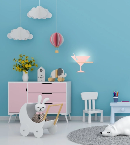 Dětské nástěnné LED svítidlo Piccolo růžové, moderní dřevěné 4W CANDELLUX