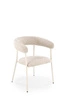 Čalouněná jídelní židle Senia Intesi béžová s područkami moderní skandinávský styl