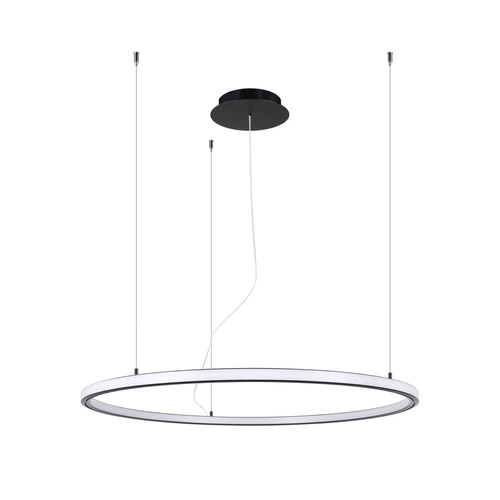 Lustr RISA 90 černý moderní LED do obýváku a jídelny rozptýlené světlo