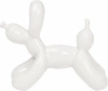 Dekorační figurka pes balónek bílý moderní polyresin 14,5 cm do obýváku HV decor