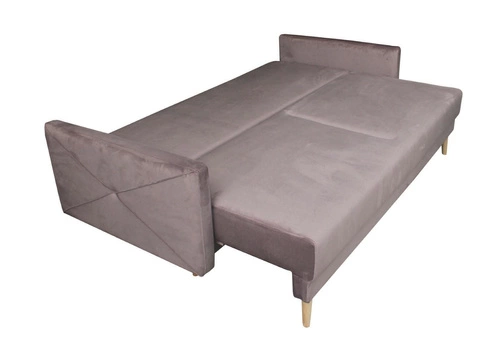 Rozkládací pohovka s úložným prostorem Saxo růžová skandinávský styl na spaní do obýváku Intesi