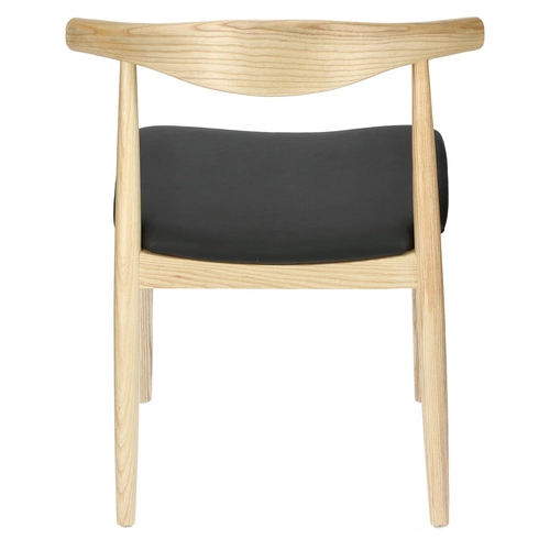 Jídelní dřevěná židle Codo inspirovaná Elbow Chair přírodní ekokůže D2.DESIGN
