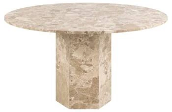Kulatý mramorový stůl Naxos 100 cm hnědý glamour do jídelny moderní Actona
