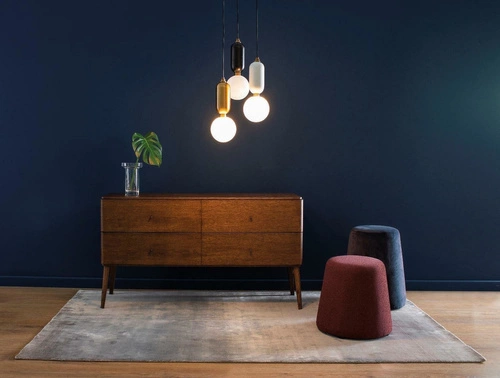 Moderní koberec Geos Smoky Blue 160x230 Carpet Decor ručně tkaný do obývacího pokoje