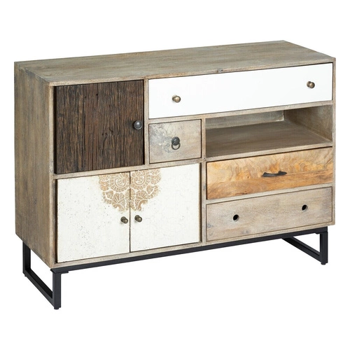 Rustikální dřevěná komoda s šuplíky Koval multicolor do obýváku 115 cm Atmosphera