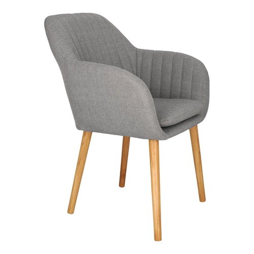 Čalouněná židle Emilia šedá s područkami do jídelny a obýváku skandinávský styl Actona