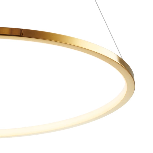 Moderní zlaté LED stropní svítidlo CIRCLE SLIM 60 cm do obýváku a nad stůl
