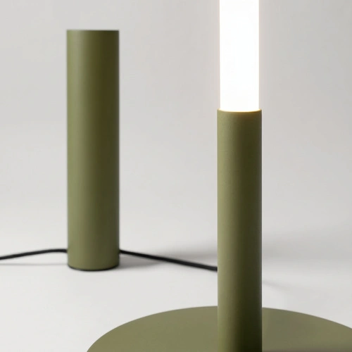 Stojací lampa do obývacího pokoje TRANG moderní LED olivová 4000K