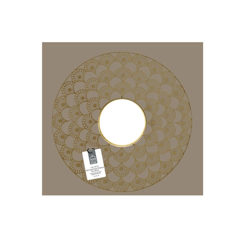 Kulaté zrcadlo Mandala 70 cm glamour ve zlatém rámu na stěnu do předsíně