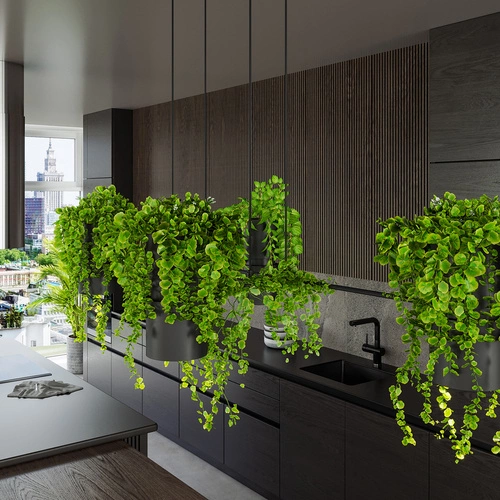 Závěsné svítidlo KUKKIA černé 4 světla moderní nad jídelní stůl a do obýváku