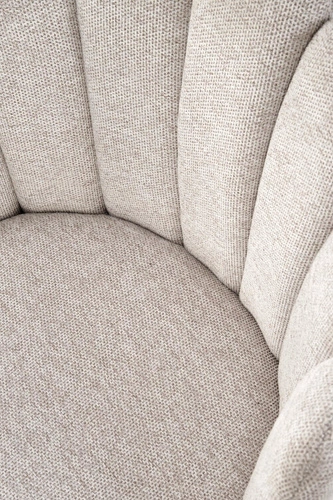 Čalouněná židle Mindi béžová do jídelny a obýváku moderní na černých nohách