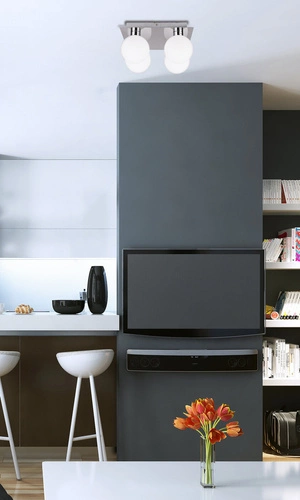 Stropní svítidlo Oden moderní chromované skleněné do obýváku a ložnice 25 cm