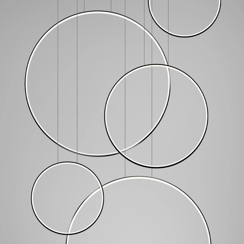 Závěsné LED svítidlo RIO 5 černé do obýváku a jídelny moderní 5bodové Thoro