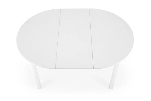 Rozkládací kulatý stůl Nigo bílý 102-142 cm moderní do jídelny a kuchyně Intesi