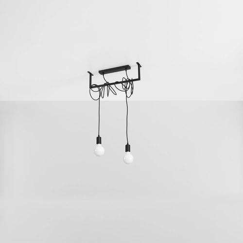 Moderní černé stropní svítidlo SALAMANCA 2 loftové nad jídelní stůl a do obývacího pokoje