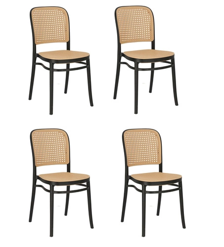 Sada 4 černých židlí Antonio