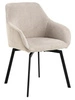 Otočená čalouněná židle Clara Actona béžová s područkami do jídelny a obýváku