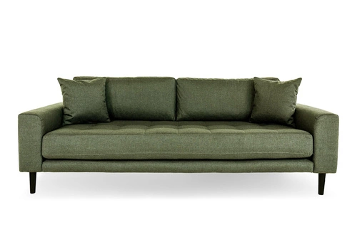 Třímístná pohovka Lido Intesi skandinávská zelená čalouněná s područkami do obývacího pokoje