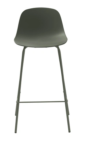 Barová židle Whitby olivová s opěrkou moderní do kuchyně a k ostrůvku 67 cm UNIQUE