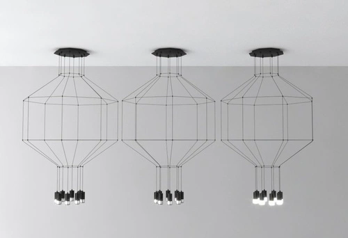 Závěsné svítidlo LINEA-8 černá 80 cm