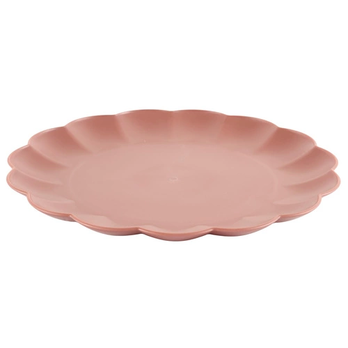 Jídelní talíř Iris Intesi 25,5 cm růžový kulatý plastový do jídelny vhodný do myčky